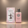 Dirham Wardi 100 ml with warm taupe background