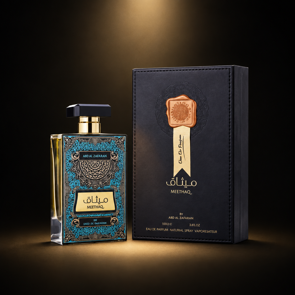 Meethaq in a clean single-frame Dubai Essence style